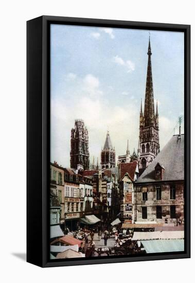 Rouen Cathedral, Normandy, France, C1930S-Donald Mcleish-Framed Premier Image Canvas