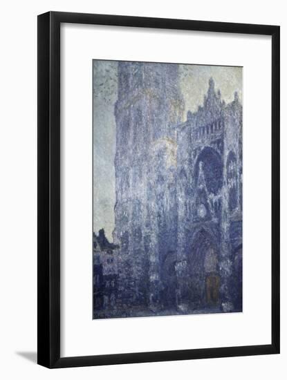 Rouen Cathedral, the Portal and the Tower of Saint-Romain, Morning Effect, Harmony in White-Claude Monet-Framed Art Print