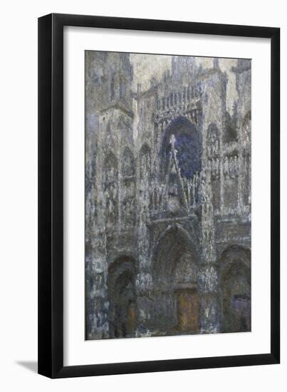 Rouen Cathedral, the Portal; Grey Weather, 1892-Claude Monet-Framed Giclee Print