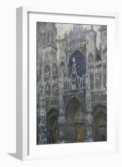 Rouen Cathedral, the Portal; Grey Weather, 1892-Claude Monet-Framed Giclee Print