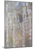 Rouen Cathedral, the Portal, Harmony Blue Morning Sun-Claude Monet-Mounted Giclee Print