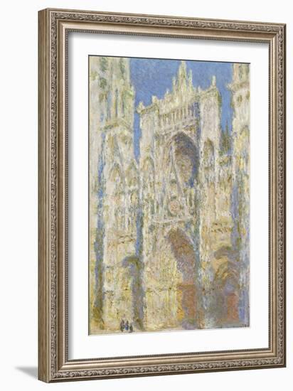 Rouen Cathedral, West Facade, Sunlight, 1894-Claude Monet-Framed Giclee Print