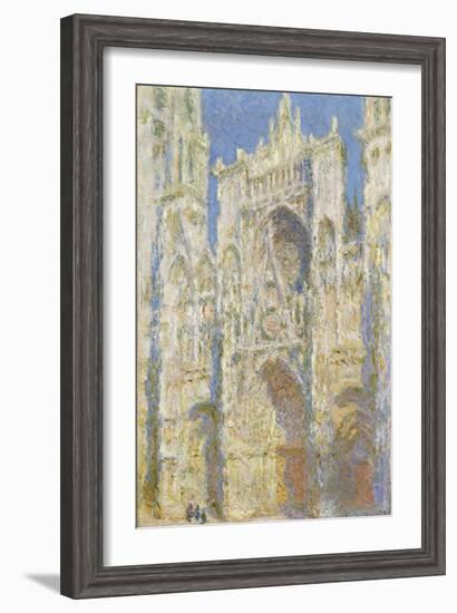 Rouen Cathedral, West Facade, Sunlight, 1894-Claude Monet-Framed Giclee Print