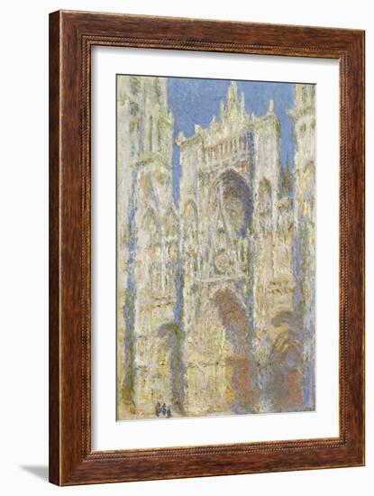 Rouen Cathedral, West Facade, Sunlight, 1894-Claude Monet-Framed Giclee Print