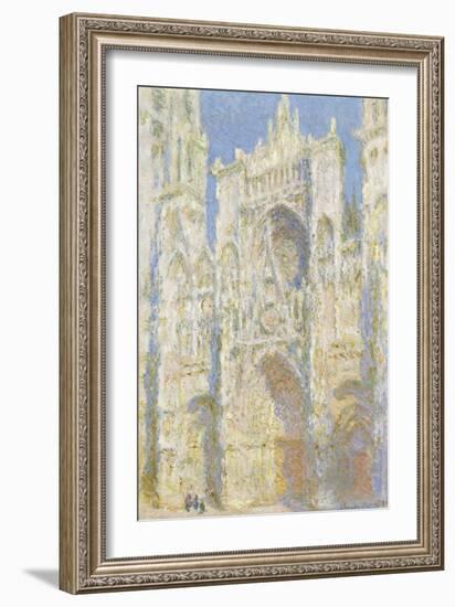 Rouen Cathedral, West Facade, Sunlight, 1894-Claude Monet-Framed Art Print