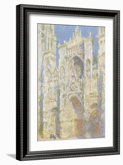 Rouen Cathedral, West Facade, Sunlight, 1894-Claude Monet-Framed Art Print