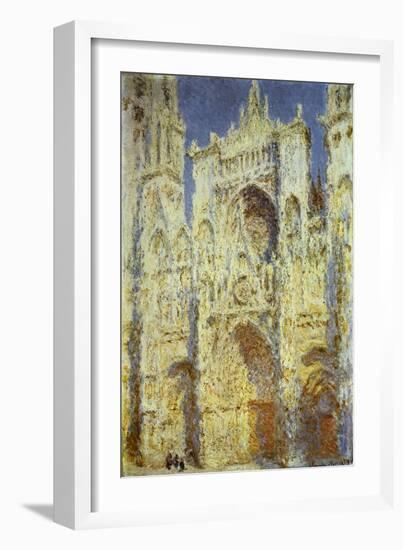 Rouen Cathedral, West Facade, Sunlight, 1894-Claude Monet-Framed Giclee Print