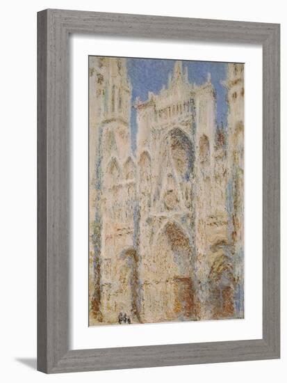 Rouen Cathedral, West Façade, Sunlight-Claude Monet-Framed Art Print