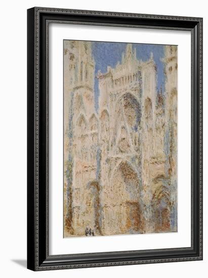 Rouen Cathedral, West Façade, Sunlight-Claude Monet-Framed Art Print