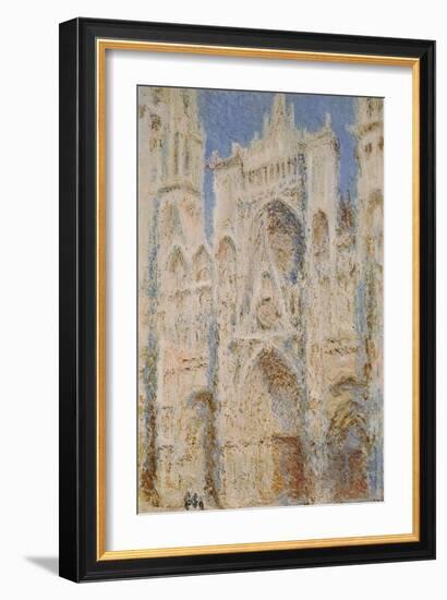 Rouen Cathedral, West Façade, Sunlight-Claude Monet-Framed Art Print