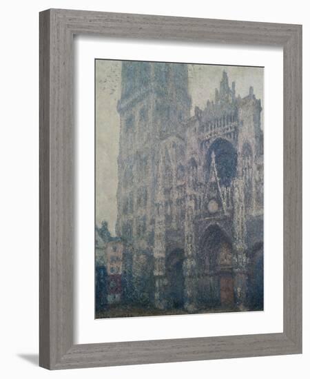 Rouen Cathedral, West Portal, Grey Weather, 1894-Claude Monet-Framed Giclee Print