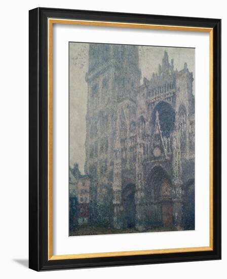 Rouen Cathedral, West Portal, Grey Weather, 1894-Claude Monet-Framed Giclee Print