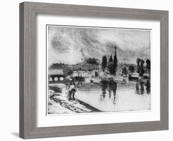 Rouen, Cours La Reine, C1850-1900-Camille Pissarro-Framed Giclee Print