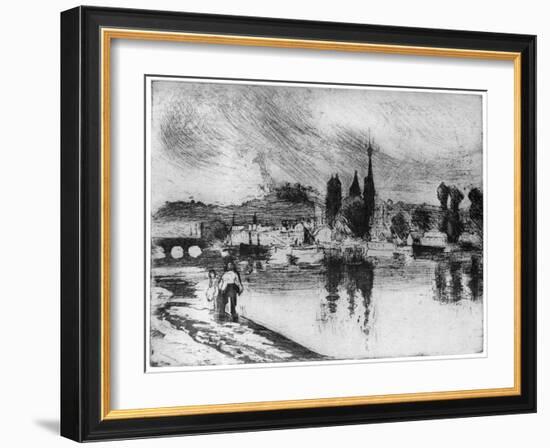 Rouen, Cours La Reine, C1850-1900-Camille Pissarro-Framed Giclee Print