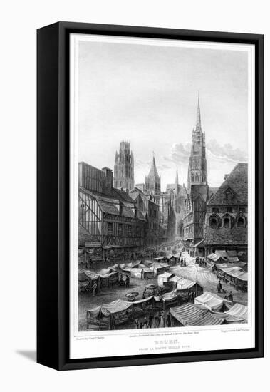 Rouen, from La Haute Vieille Tour, 1820-Edward Finden-Framed Premier Image Canvas