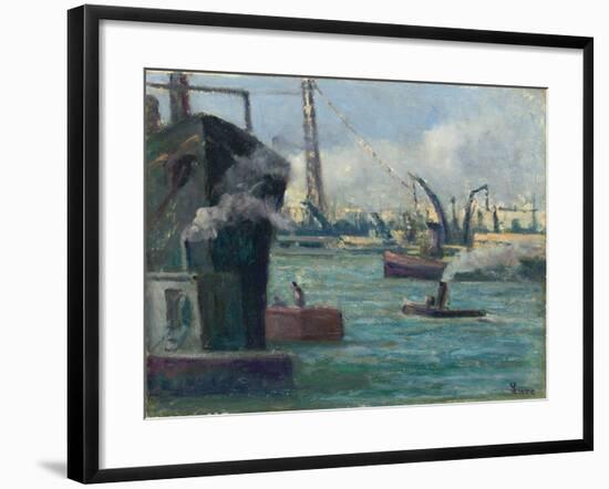 Rouen Port-Maximilien Luce-Framed Giclee Print