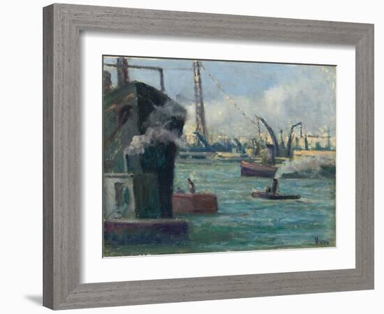 Rouen Port-Maximilien Luce-Framed Giclee Print