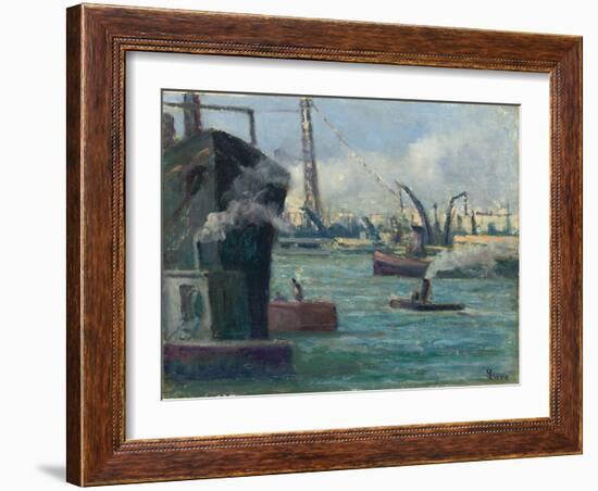 Rouen Port-Maximilien Luce-Framed Giclee Print