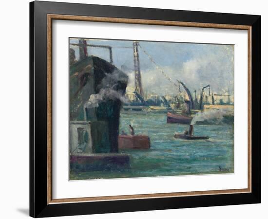 Rouen Port-Maximilien Luce-Framed Giclee Print