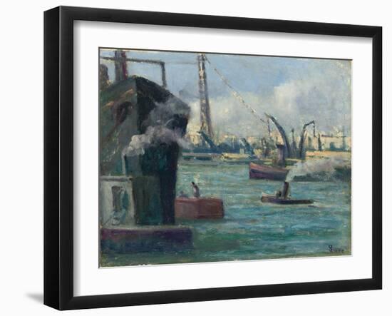 Rouen Port-Maximilien Luce-Framed Giclee Print