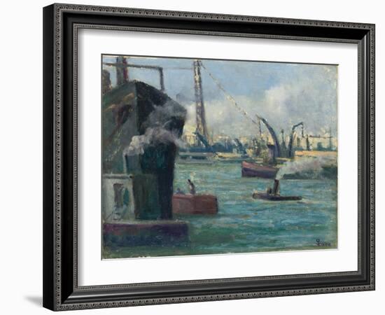 Rouen Port-Maximilien Luce-Framed Giclee Print