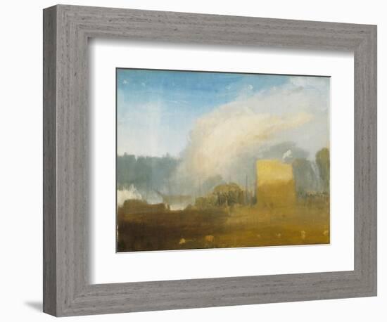 Rouen: the Left Bank, with Shipping Beyond-J. M. W. Turner-Framed Giclee Print