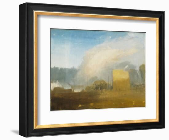 Rouen: the Left Bank, with Shipping Beyond-J. M. W. Turner-Framed Giclee Print