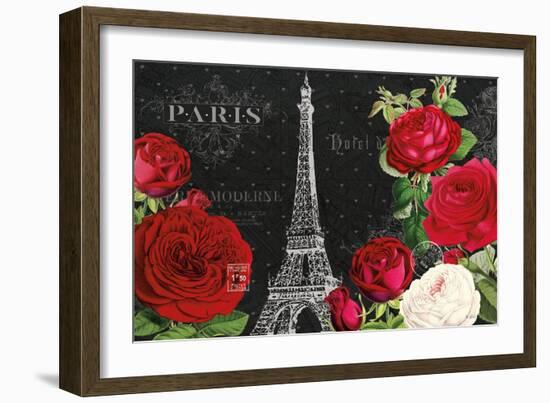 Rouge Paris I Black-Katie Pertiet-Framed Art Print