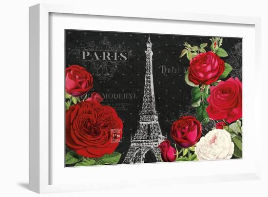 Rouge Paris I Black-Katie Pertiet-Framed Art Print