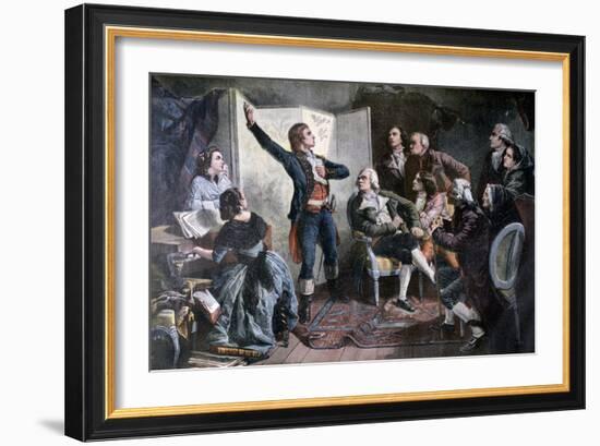 Rouget De Lisle Singing the Marseillaise, 1892-Henri Meyer-Framed Giclee Print