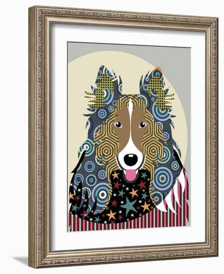 Rough Collie-Lanre Adefioye-Framed Giclee Print