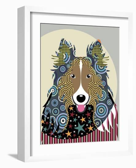 Rough Collie-Lanre Adefioye-Framed Giclee Print