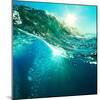 Rough Colored Ocean Wave Breaking down at Sunset Time-Willyam Bradberry-Mounted Photographic Print