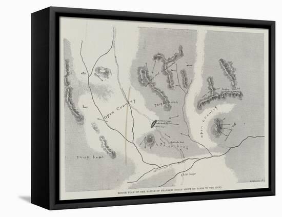 Rough Plan of the Battle of Shangani-null-Framed Premier Image Canvas