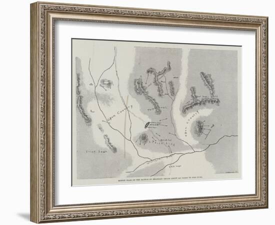 Rough Plan of the Battle of Shangani-null-Framed Giclee Print