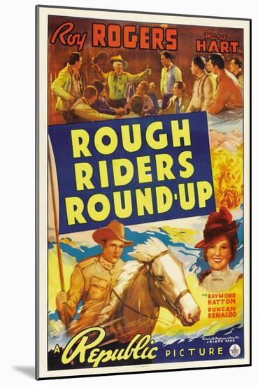 ROUGH RIDERS ROUND-UP, Roy Rogers, Trigger, Lynne Roberts [aka Mary Hart], 1939-null-Mounted Art Print