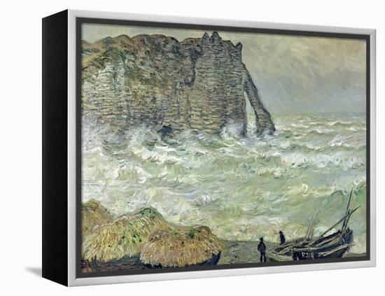 Rough Sea at Etretat, 1883-Claude Monet-Framed Premier Image Canvas