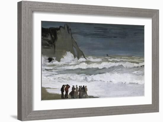 Rough Sea at Etretat-Claude Monet-Framed Art Print