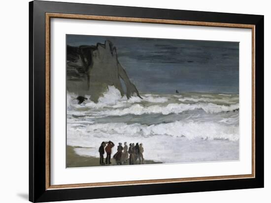 Rough Sea at Etretat-Claude Monet-Framed Art Print