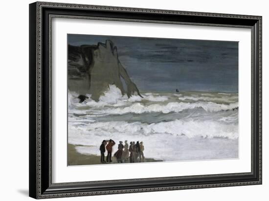 Rough Sea at Etretat-Claude Monet-Framed Art Print