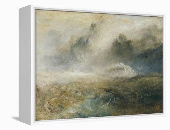 Rough Sea with Wreckage-J. M. W. Turner-Framed Premier Image Canvas