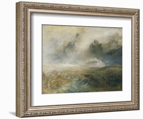 Rough Sea with Wreckage-J. M. W. Turner-Framed Giclee Print