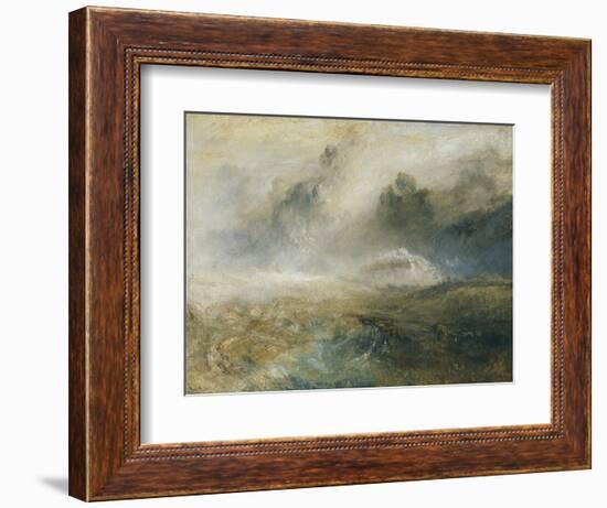 Rough Sea with Wreckage-J. M. W. Turner-Framed Giclee Print