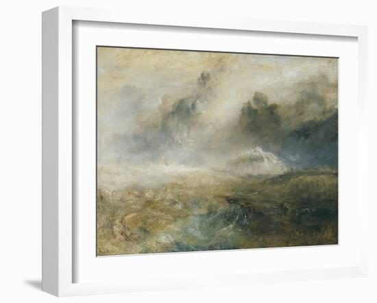 Rough Sea with Wreckage-J. M. W. Turner-Framed Giclee Print