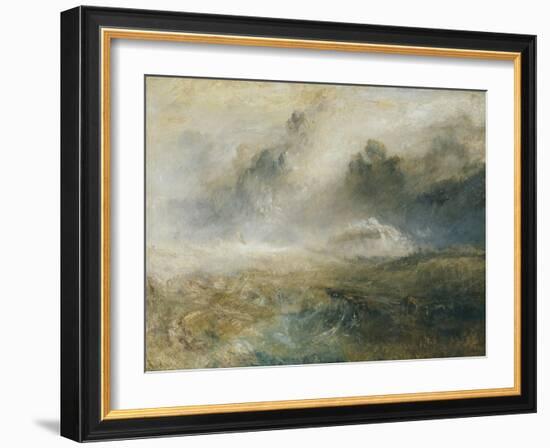 Rough Sea with Wreckage-J. M. W. Turner-Framed Giclee Print