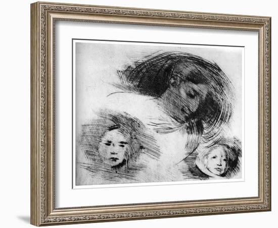 Rough Sketch, C1870-1905-Eugene Carriere-Framed Giclee Print