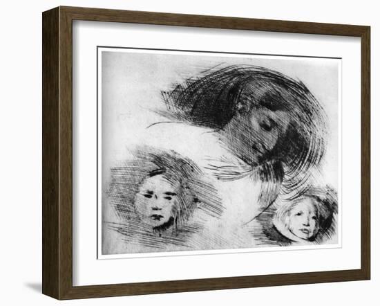 Rough Sketch, C1870-1905-Eugene Carriere-Framed Giclee Print