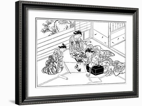 Rough Sketching, 1736-Nishikawa Sukenobu-Framed Giclee Print