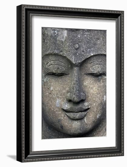 Rough Stone Buddha Face-null-Framed Premium Giclee Print