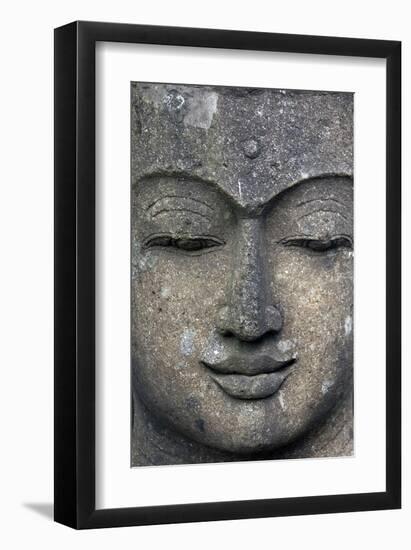 Rough Stone Buddha Face-null-Framed Art Print